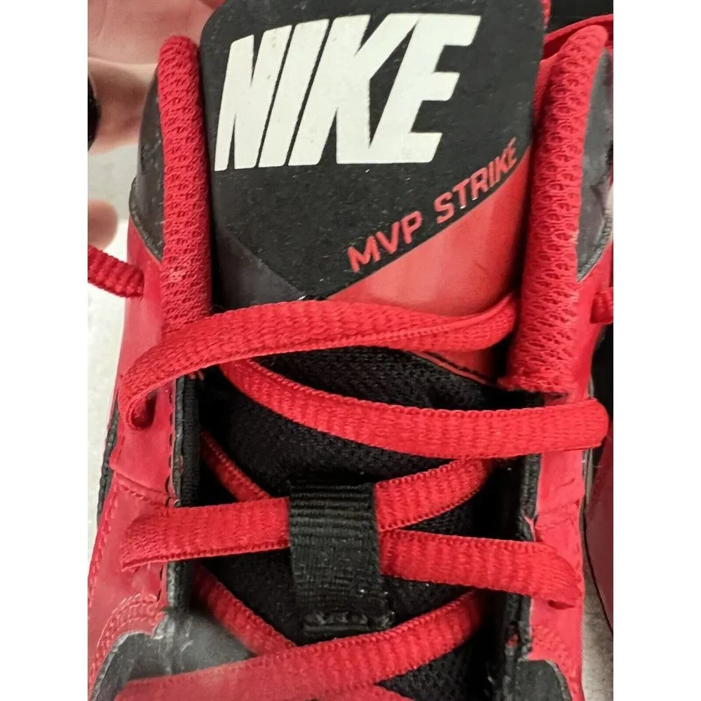 NEW NIKE MVP Strike‎ Baseball Metal Cleats Mens 12.5 Black Red 1535841-016